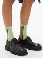 Thumbnail for your product : Ganni Bi-colour Cotton-blend Socks - Green Multi