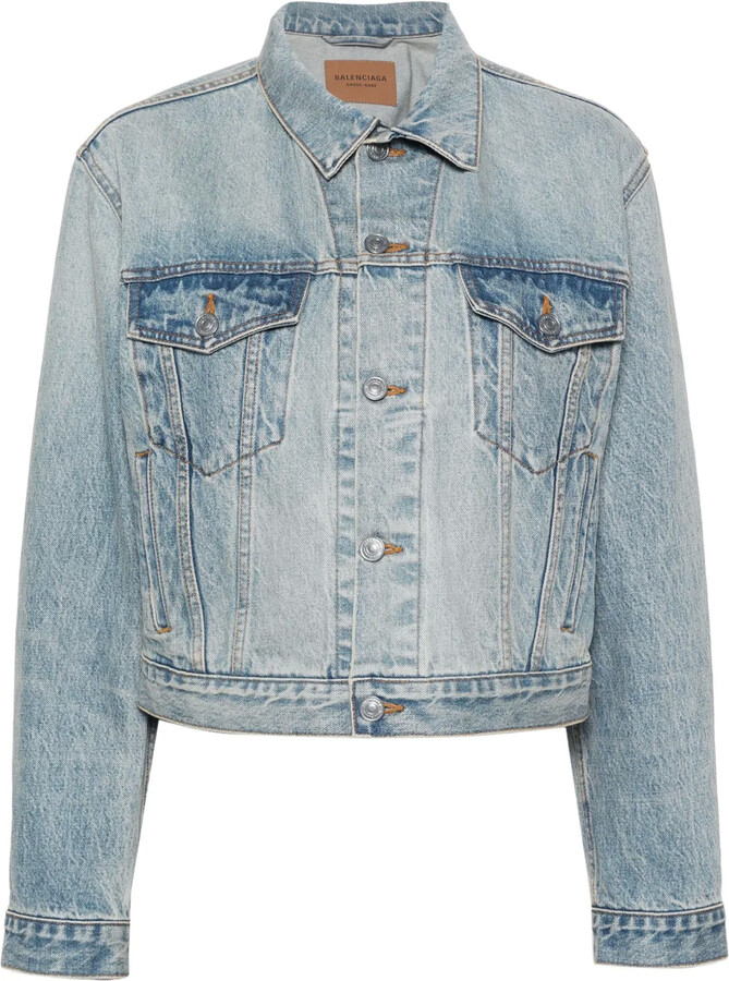 ブルゾン BALENCIAGA HOURGLASS JACKET IN JAPANESE COTTON DENIM Women's Hourglass Jacket in Light Blue | Balenciaga CA