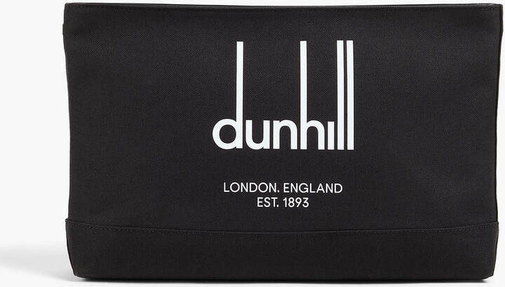 Dunhill Logo-print canvas pouch