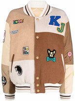 Thumbnail for your product : KHRISJOY Rear Logo-Print Bomber Jacket