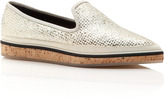 Thumbnail for your product : Nicholas Kirkwood Gold White Weave Raffia And Cork Loafer