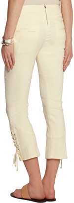 Isabel Marant Nubia stretch linen and cotton-blend skinny pants