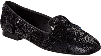 black sequin flats
