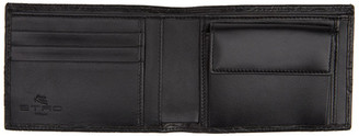 Etro Black Paisley Bifold Wallet