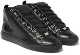 Thumbnail for your product : Balenciaga Arena Creased-Leather High Top Sneakers