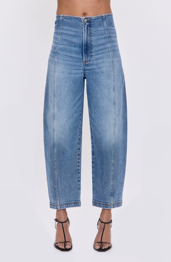 Pistola Denim Blair Bandless High Waist Crop Barrel Jeans