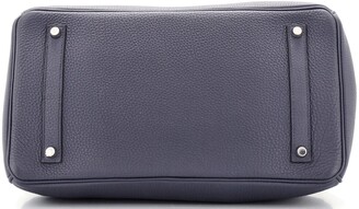 Black and Blue Nuit Togo Leather and Toile Cityslide Belt Bag Palladium  Hardware, Handbags & Accessories, 2022