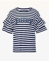 Thumbnail for your product : Juicy Couture Jxjc Striped Juicy Logo Ruffle Sleeve Tee