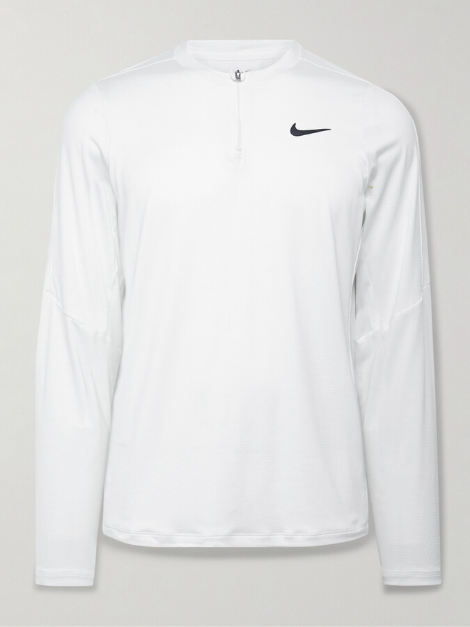 Nike Tennis NikeCourt DriFIT ADV HalfZip Tennis Shirt ShopStyle