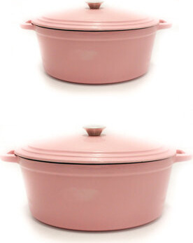 Berghoff Neo 4Pc Cast Iron Cookware Set with 5Qt. and 7Qt. Covered Dutch Ovens