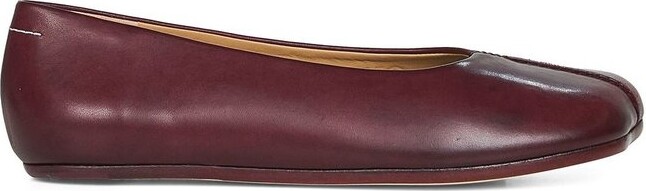 MM6 MAISON MARGIELA Stitch-Out Asymmetric Toe Ballerina Shoes