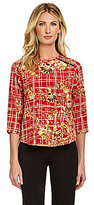 Thumbnail for your product : Investments Printed Zip-Back Popover Top