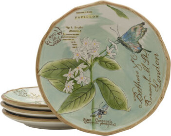 Fitz & Floyd Toulouse Butterfly Accent Plate 4 Piece