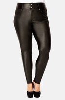 Thumbnail for your product : City Chic Wet Look Stretch Skinny Jeans (Black) (Plus Size)