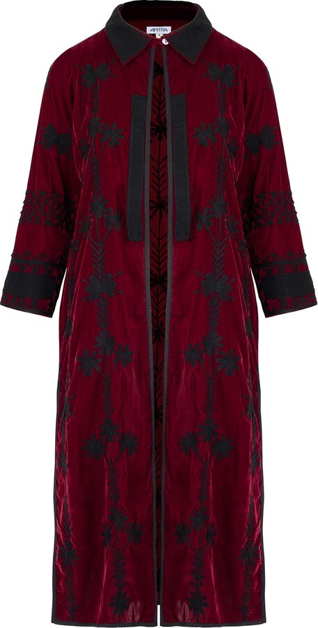suki black velvet coat dress