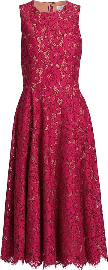 Midi Dress Michael Kors Embroidered Lace Tiered Dress MICHAEL