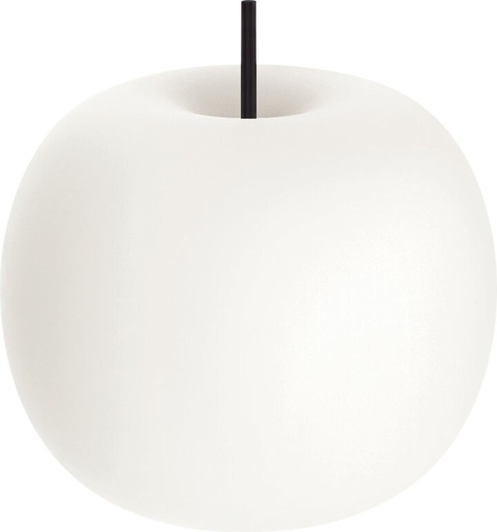 Large 'kushi' Opaline Glass And Metal Table Lamp For Kdln In Black