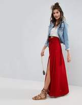 High Waist Maxi Skirt With Split - ShopStyle