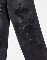 Thumbnail for your product : Miss Sixty Declan distressed embellished mom jeans