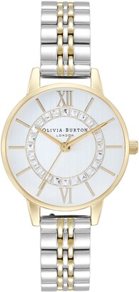 Olivia Burton Women's Wonderland Two-Tone Stainless Steel Bracelet Watch 30mm