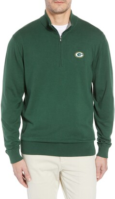 Cutter & Buck Green Bay Packers - Lakemont Regular Fit Quarter Zip Sweater