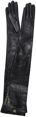 Dolce & Gabbana Long faux leather gloves