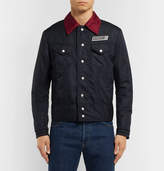 Thumbnail for your product : Givenchy Slim-fit Logo-appliqued Shell Bomber Jacket - Navy
