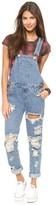 Thumbnail for your product : One Teaspoon Wolf Blue Awesome Overalls