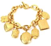 Thumbnail for your product : Ben-Amun Royal Charm Gold Locket Bracelet