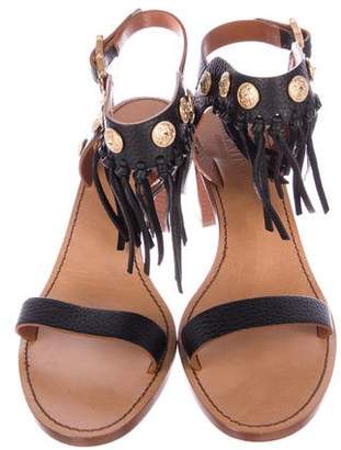 Valentino Embellished Leather Sandals