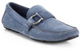 Thumbnail for your product : Ferragamo Cabo Suede Side-Bit Drivers