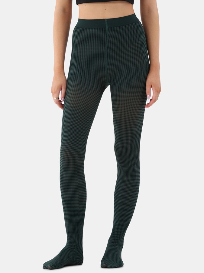No Boundaries Checkered Tights, Women’s and Women’s Plus