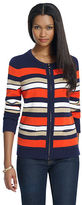 Thumbnail for your product : Jones New York Signature JONES NEW YORK Long-Sleeve Striped Sweater Jacket
