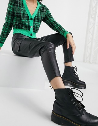 Noisy May leather look leggings in black - ShopStyle