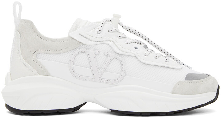 Valentino White Garavani VLogo SHEGOES Sneakers - ShopStyle