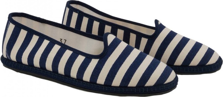 Vibi Venezia Women's Classic Cotton Furlana Loafer In Gondola Blu