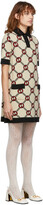 Thumbnail for your product : Gucci Reversible Beige & Black Wool Short Sleeve Dress