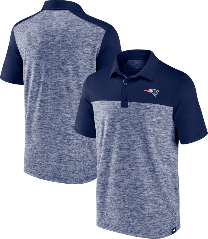 Men's Fanatics Heather Navy New England Patriots Clutch Polo