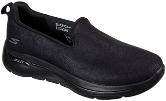 Skechers Womens/Ladies Go Walk Arch Fit Smooth Voyage Shoes (Black) -  ShopStyle Flats