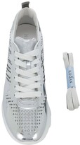 Thumbnail for your product : Hogan Metallic Lace-Up Sneakers