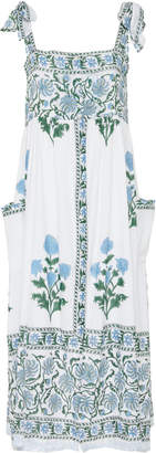 Juliet Dunn Poppy Print Cotton Midi Dress Size: 2