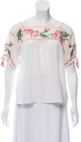 Thumbnail for your product : By Ti Mo Embroidered Short Sleeve Top White Embroidered Short Sleeve Top
