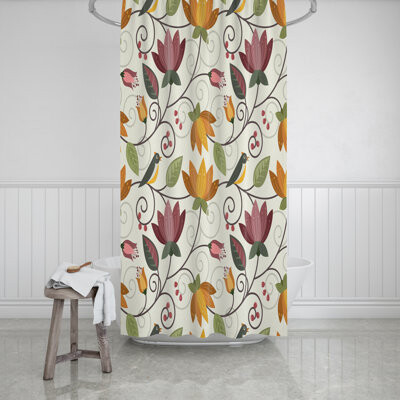 East Urban Home Morro Floral Single Shower Curtain