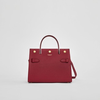 red burberry tote