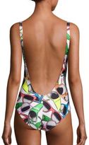 Thumbnail for your product : Moschino One-Piece Sunglasses Printed Swimsuit