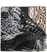 Roberto Cavalli animal print scarf 