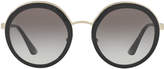 Thumbnail for your product : Prada Trimmed Gradient Round Sunglasses