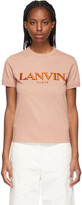 Thumbnail for your product : Lanvin Pink Embroidered Logo T-Shirt