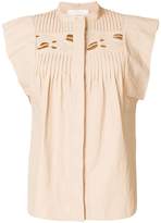 Thumbnail for your product : Chloé cutout-detail pintucked shirt