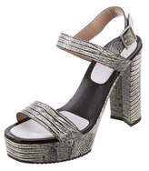 Thumbnail for your product : Calvin Klein Collection Embossed Platform Sandals